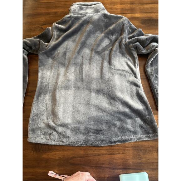 Heatkeeper Gray Full Zip Fleece Jacket Cute Embroidered Fallcore Cabincore Comfy - Picture 8 of 8